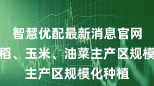 智慧优配最新消息官网适合水稻、玉米、油菜主产区规模化种植